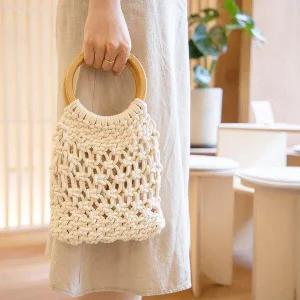 [아트박스]/솜씨당 마크라메 우드링 가방 만들기 DIY 키트