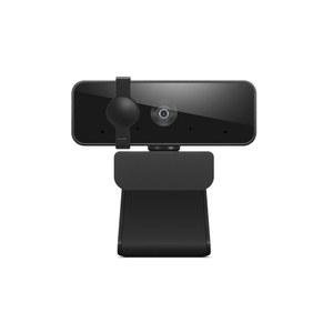 Lenovo HD 1080p 웹캠(300 FHD) - 검은색, 95 광각, 360 회전 팬 및 틸트, 듀얼 마이크, 프라이버시 셔터 포함