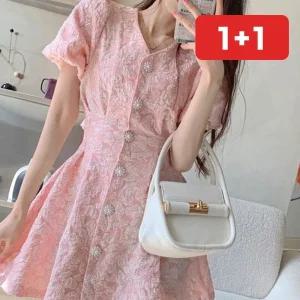 원피스 미니 드레스 결혼식 하객 버튼 A라인 피로연 룩