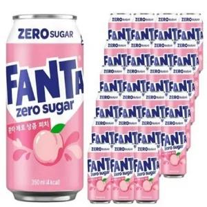 환타제로 상큼 피치 캔350ml 48개대용량탄산 음료 식자재수 복숭아