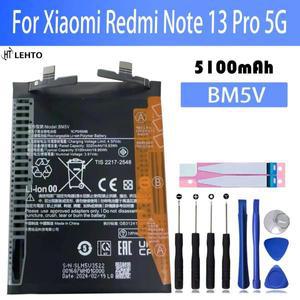 100%  교체 배터리 샤오미 레드미 노트 13 프로 5G 휴대폰 및 도구 BM5V
