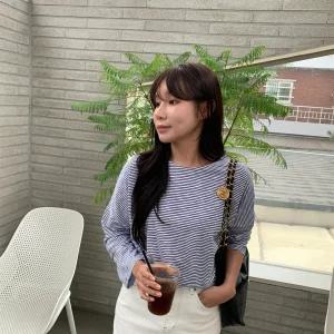 [미아마스빈]레일 스트라이프 티셔츠