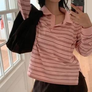 [모코블링] 카라 슬릿 긴팔티 #긴팔티 #카라티 #스트라이프티 #슬릿티 #오버핏티