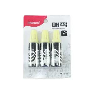 모나미 병매직 흑색3입/마카펜/네임펜/검정/마커펜/산업용/마커/두꺼운/네임팬/유성펜/세트/매직팬/매직
