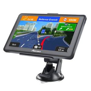 차량용 GPS 내비게이터, 최신 2025 지도 7인치 터치스크린, 실제 음성 음성 회전 방향 알림 내비게이션, 차량용 내비게이션 시스템, 속도 및 적색등 경고 기능이 있는 차량용 GPS