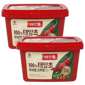 해찬들 우리쌀로 만든 태양초 고추장 1.8kg 2개 gx
