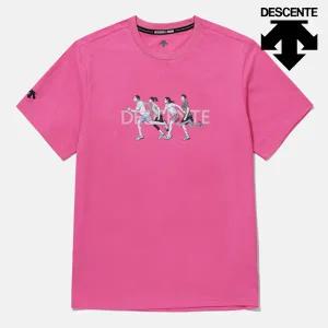 [데상트]데상트 김정윤 작가 콜라보 달리는 사람들 SP223ETS61PINK 반팔티