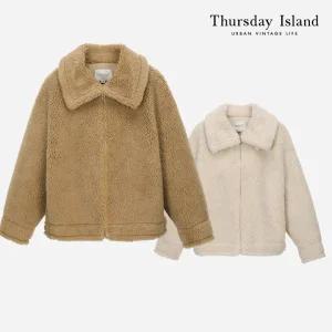 [Thursday Island] 양모 블랜딩 무스탕(T228MLT237W)