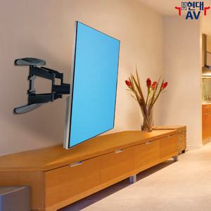 현대AV ND-2722 초대형 TV 벽 브라켓 거치대 월마운트, 최대 47kg/75인치 이내 지원, 양팔 타입 암 자바라 방식, 상하좌우 회전 가능, 케이블 정리, 한글 설치안내서 제공