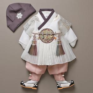 [꼬까한복]배색철릭_아이보리/아동/남아한복/유아/설빔/돌/전통/추석