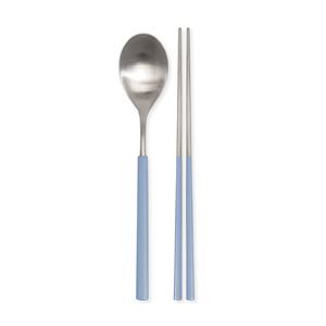 라온누리 스크래치 없는 보테 올스텐 컬러 수저세트 블루그레이, 1개