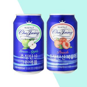 초정탄산 그린애플24개 복숭아24개 350ml 총48개 일화