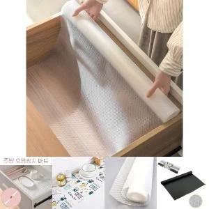 잘라쓰는 주방서랍 오염방지 매트 3p세트(60x150cm)/싱크대/서랍/주방/선반/깔개/시트/씽크대/시트지/클린