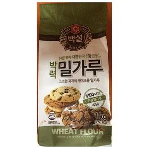 (1k 2개) 박력밀가루(백설)/다용도/제과/제빵/베이킹/케이크/과자/양과자/튀김옷/비스킷/쿠키/부침개/떡
