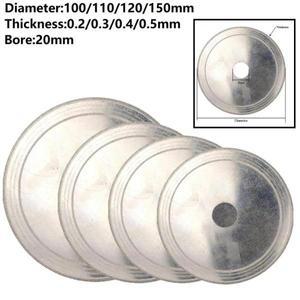 초박형 톱날 휠 다이아몬드 커팅 디스크 유리 석재 호박색 원석 절단용 20mm 보어 100mm 110mm 120mm 150mm