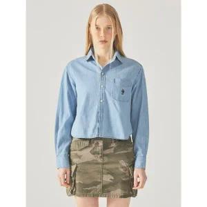[후아유](신세계 사우스시티)Steve Crop Denim Shirts WHYJF2334F