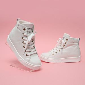 6cm 국내제작 키높이 스니커즈 사이드지퍼 레이스업 쿠션창 모슈아 가죽 하이탑 운동화