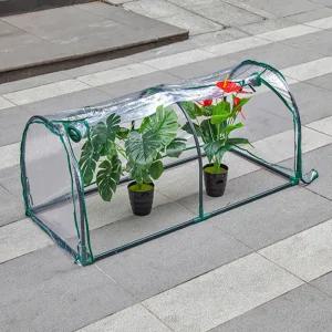 오늘출발샵 조립식 비닐 식물 온실 곡선형 120x60cm 지붕형조립식비닐하우스