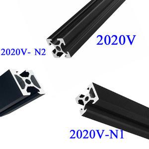 1PC 슬롯 N2 3D 2020N1 프린터 2020V 2020V 압출 2020N2 유럽 2020V 알루미늄 N1 DIY 표준 검정색 프로파일