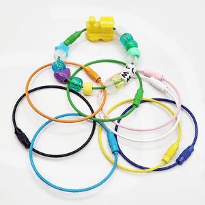 컬러 와이어 키링 세트 철제 열쇠고리 DIY 키체인 악세사리 8종