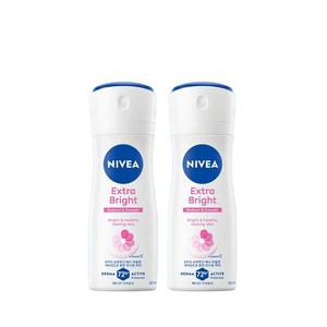 니베아 데오드란트 스프레이 엑스트라 브라이트 60ml X 2개 휴대용