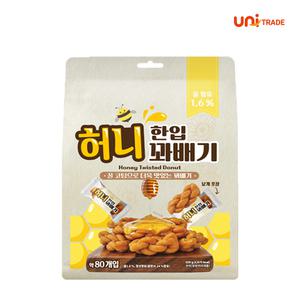 허니 한입 꽈배기 과자 520g(약 80개입) 낱개포장 사무실 간식 대용량
