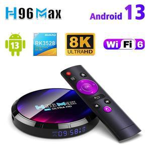 안드로이드 셋톱 TV 박스 디코딩  재생   지지대 2.4G WiFi6 H96MAX RK3528