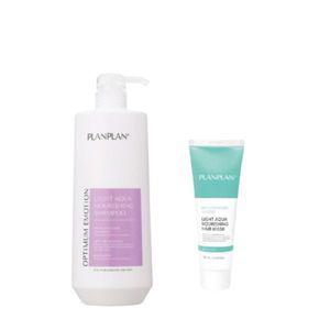 플랑플랑 라이트 아쿠아 너리싱 샴푸 1000ml + 마스크 100g 무실리콘 미산성 약산성