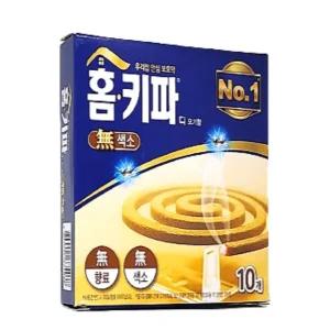 홈키파 디 모기향 10P 1개 모기약 살충제 무색소 무향 승인보호 3219-0051 가을모기 캠핑 야외활동 