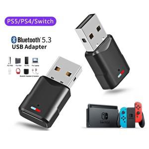 블루투스 오디오 어댑터 무선 헤드폰 리시버 PS5/PS4 게임 콘솔 PC 헤드셋용 2 in 1 USB 5.3 동글