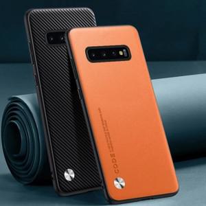삼성 갤럭시 S10 플러스용 럭셔리 PU 가죽 케이스, 무광 커버, 실리콘 보호 휴대폰 5G 코크