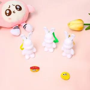 푸어링 토끼 열쇠고리 만들기 1x8cm 인형만발송 열개입x1봉 부품 소모품 자재