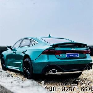 1:24 AUDI RS7 쿠페 호환 합금 자동차 모델 다이캐스트 및 장난감 차량 높은 시뮬레이션 사운드 컬렉션 14