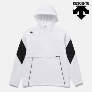 [데상트]데상트 그래픽 메쉬 안감 우븐 아노락 SP123UAN21WHT0 바람막이
