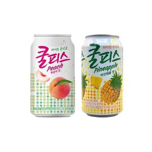 [동원] 동원 쿨피스 복숭아 350ml 12입+파인애플 350ml 12입