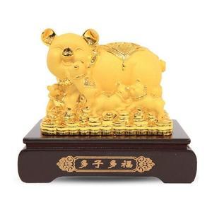 사라코 황금러블 복돼지 8가족 소 15.5cm x 10.5cm x 13cm