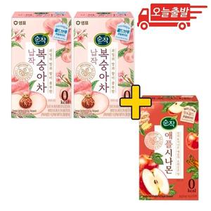 오늘출발 순작 티백 20개입 납작 복숭아차 2개+ 애플시나몬 1개 (총 3개)