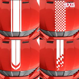 HEXIS 본넷데칼 후드 스티커 라인 체크 랩핑스티커