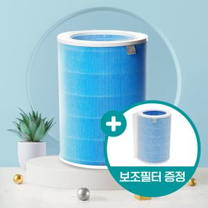 샤오미 공기청정기 필터 미에어1,2,2S,2H,3,3H,3C,프로 블루+보조필터 1매