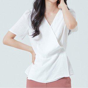 [미쏘]페플럼 랩블라우스 MIWBWA712B _P346486539