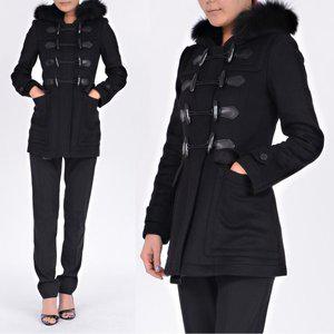 [버버리] 16F/W 여성 디태처블 퍼 더플코트 (3976143_BLACK_16F)