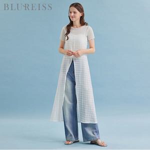 [블루레이스] 오픈 트임 뷔스티에 시어 원피스_B5M1OP3461
