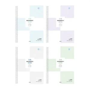 펜피아 3000 스프링 6분할노트 수학 필기노트/188x260mm/50매 권(1개입) 부품