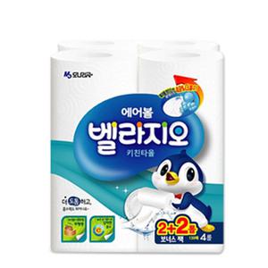 벨라지오 에어볼 키친타올 130매 4롤 키친티슈 주방 화장지 휴지