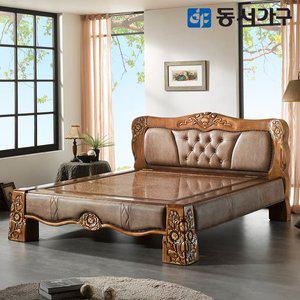 [동서가구] M1 미송원목 가죽 명품 홍맥반석 퀸 Q 돌침대 DF634375