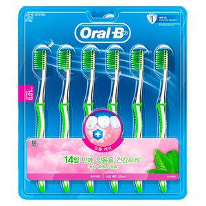 [오랄비]Oralb 오랄비 초미세모 그린티 6개입