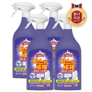홈스타 락스와세제 욕실청소용 폼 스프레이 후로랄 500ml x 4개