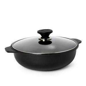 퀸덤 대용량 전골냄비 28~36cm 샤브샤브 찌개 주물 냄비