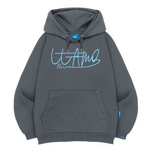 엘라모 기모H 네온로고 후드티 남녀공용 빅사이즈 M~4XL