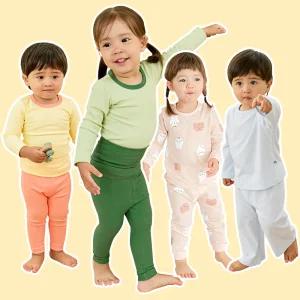 5+1 베베라온 아기 메쉬 7부 내복 신생아 메쉬 긴팔 내의 유아 실내복 간절기 아동 상하복